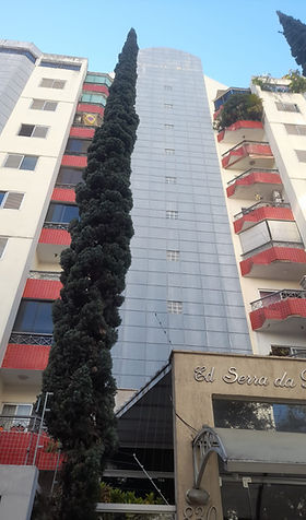 Inspeção de fachada em edifício alto